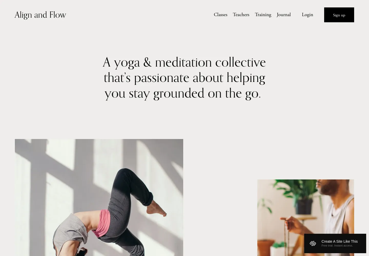 Alignflow Squarespace template demo screenshot