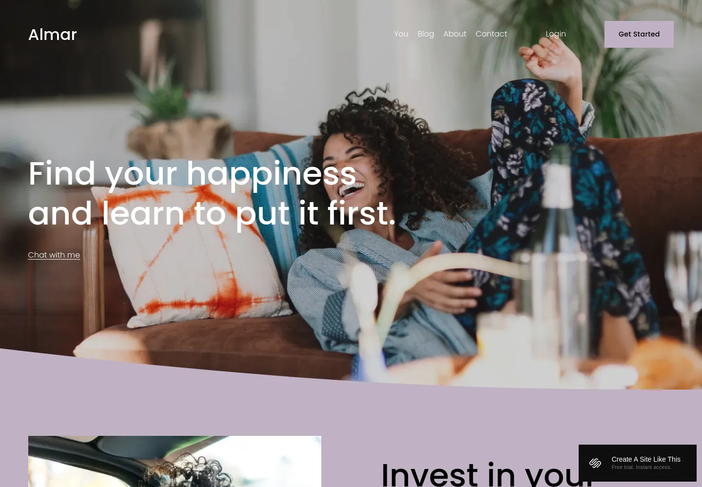 Almar Squarespace template demo screenshot