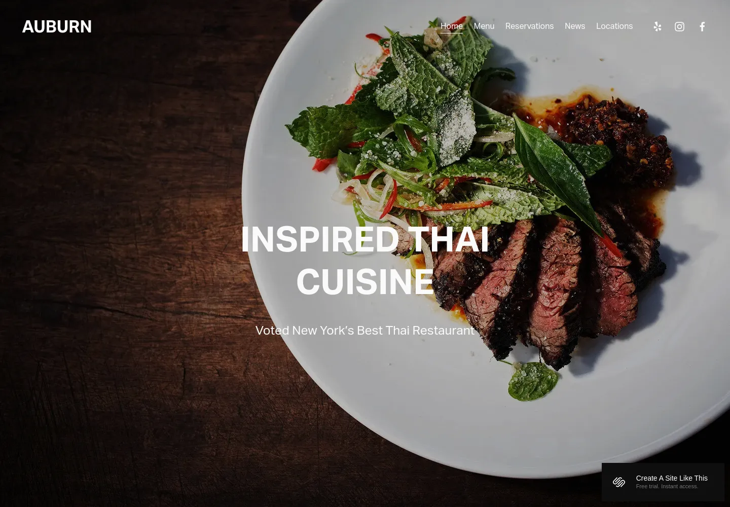 Auburn Squarespace template demo screenshot