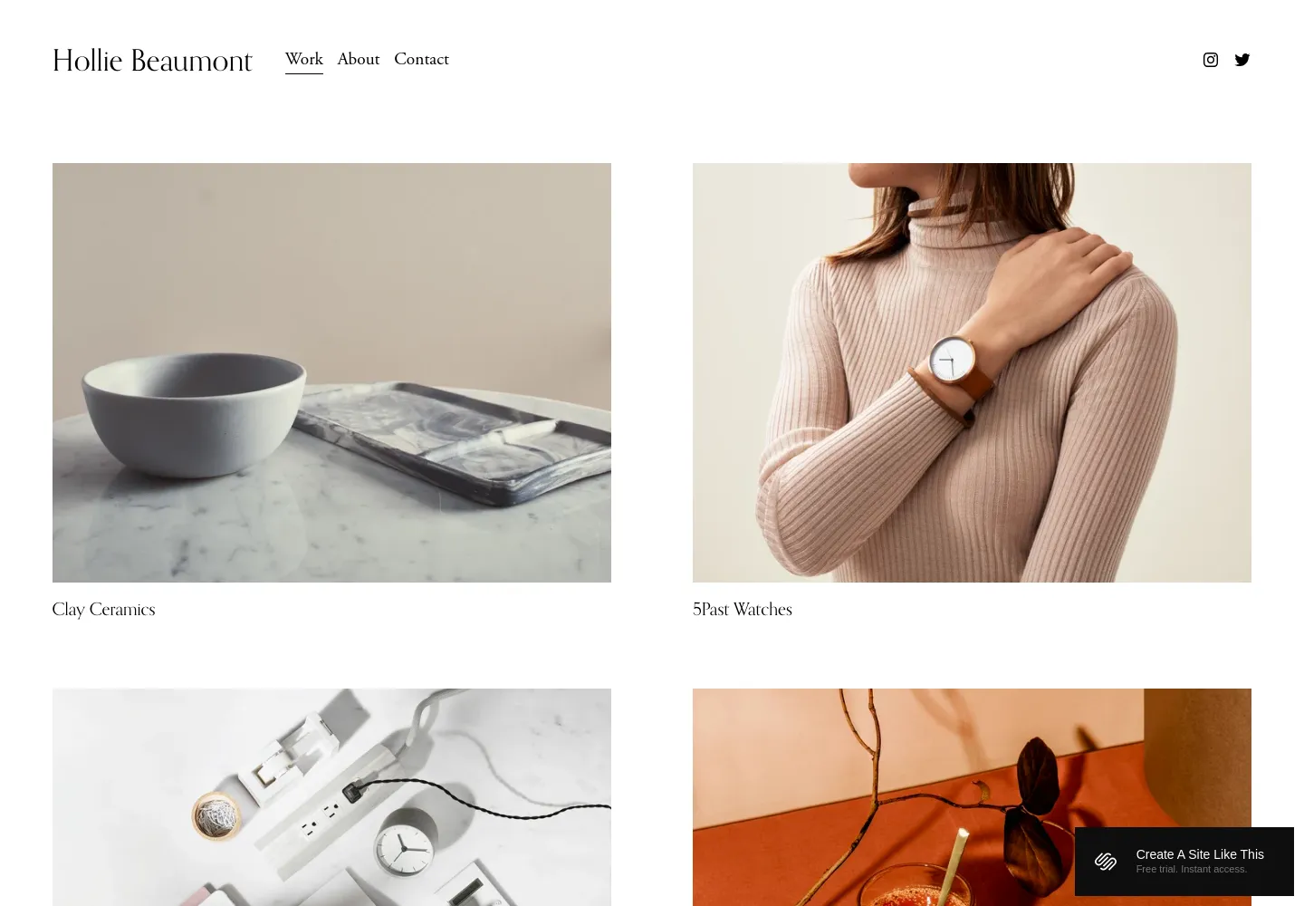 Beaumont Squarespace template demo screenshot