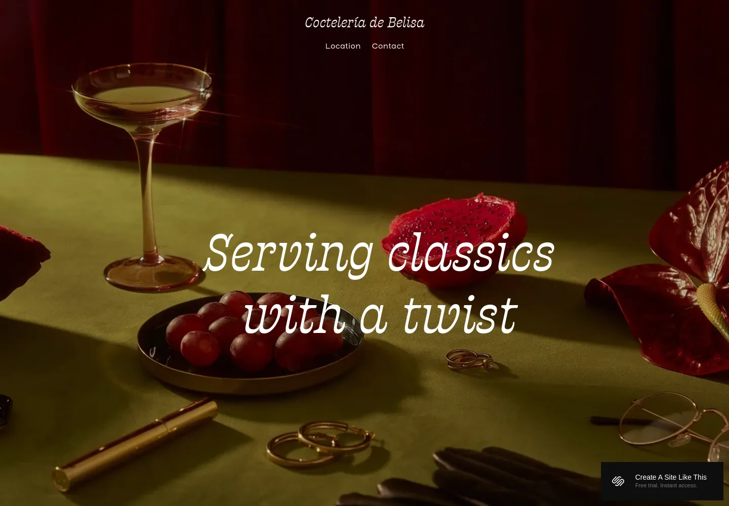 Belisa Squarespace template demo screenshot