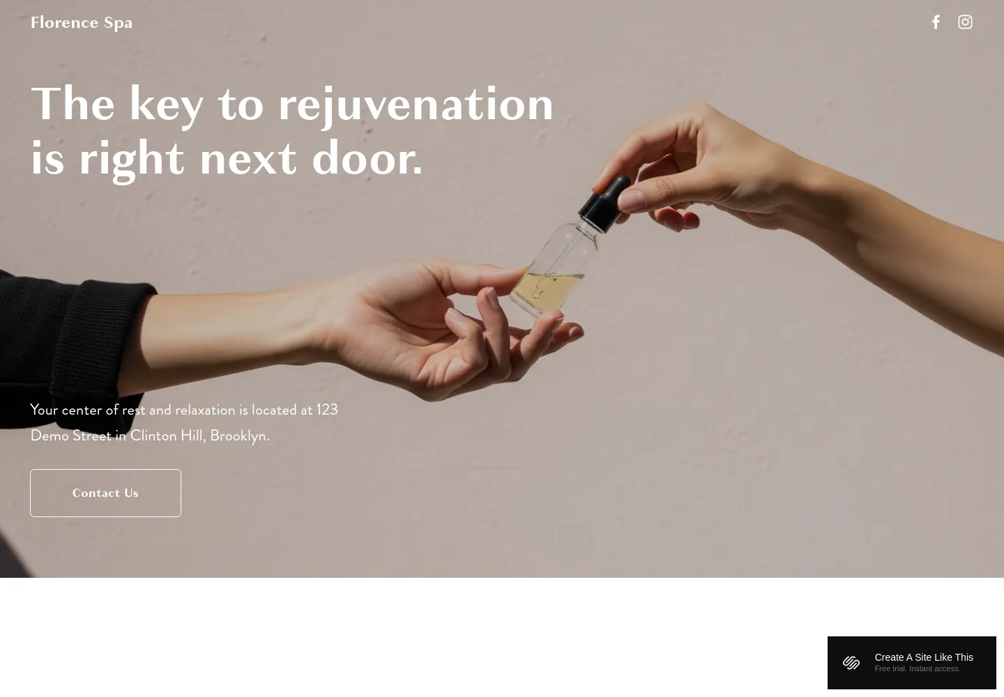 Florence Squarespace template demo screenshot