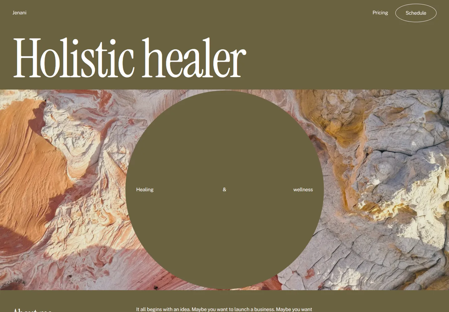 Jenani Squarespace template demo screenshot