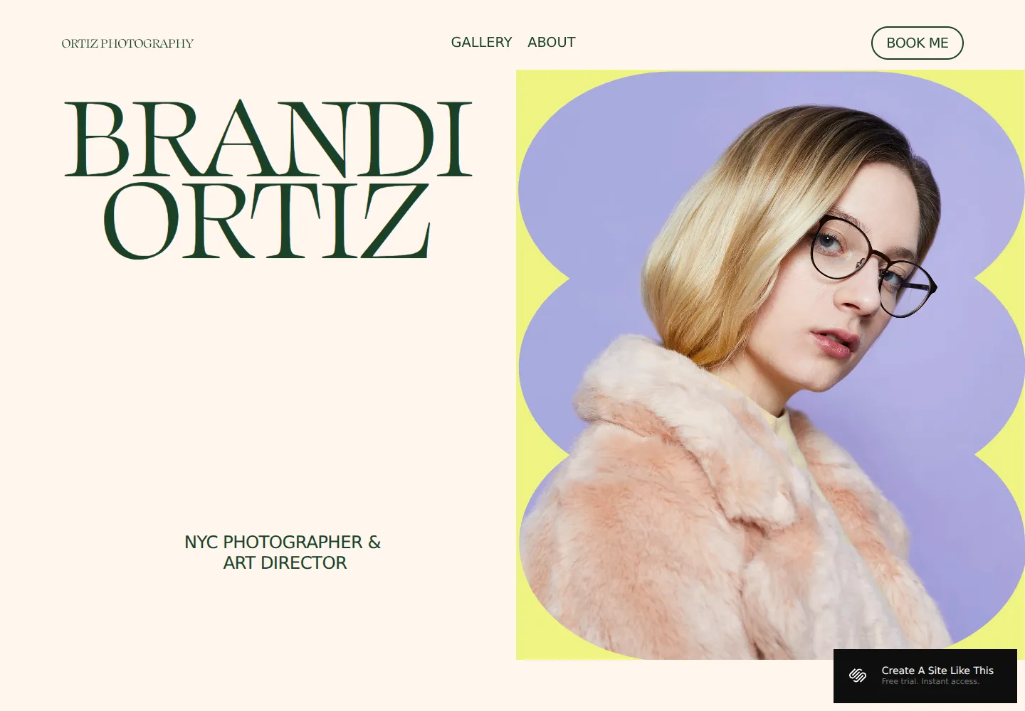 Ortiz Squarespace template demo screenshot