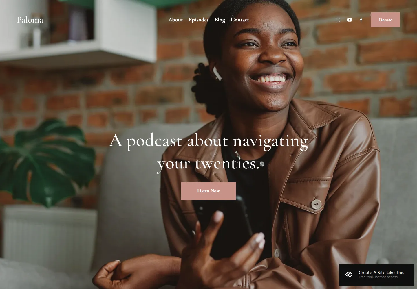 Paloma Squarespace template demo screenshot