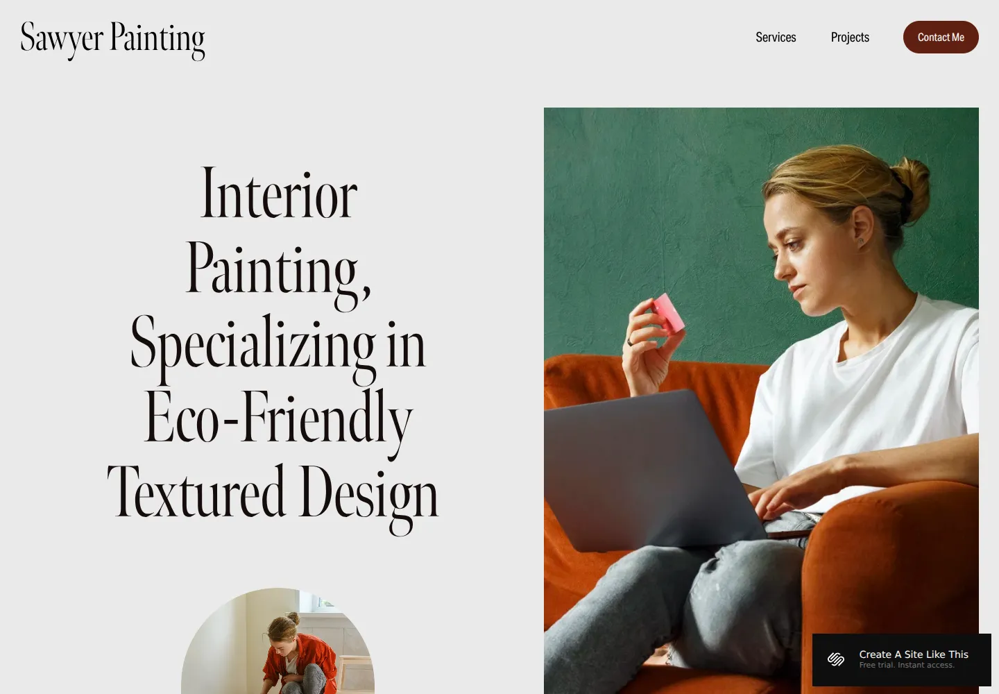 Sawyer Squarespace template demo screenshot